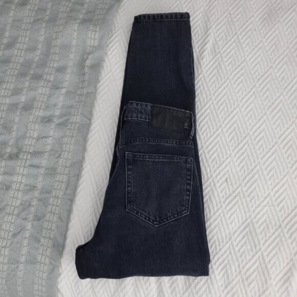 Zara Tapered Charcoal Black Stone Wash Mom Jeans - Picture 10 of 16